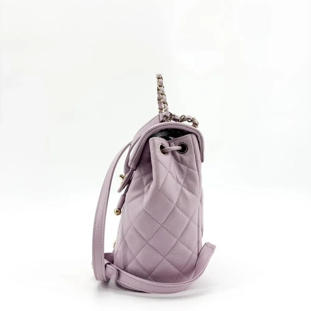 Chanel Dumas Backpack Small Caviar Lilac Gold Hardware